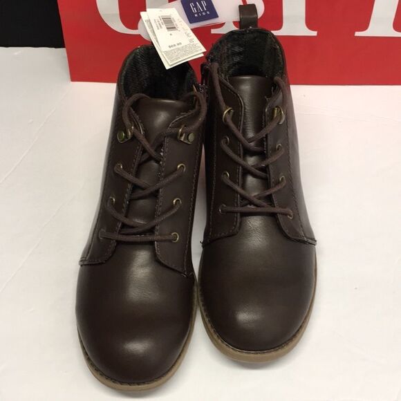 🔥Gap kids leather  boot  brown New - Picture 4 of 12